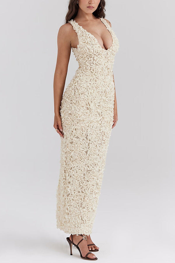 Lyra | Floral Backless Maxi Dress