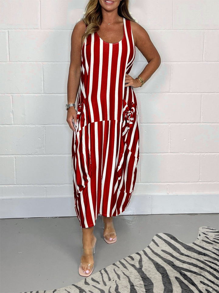 Oversize Tie Pocket Dress