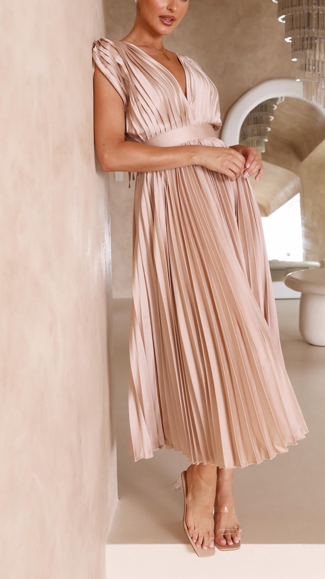 Emma | Deep V-Neck Maxi Dress
