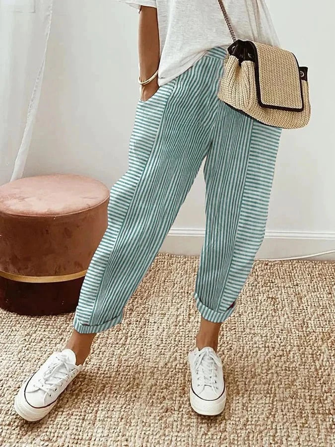 Amynelle | Light Flattering Striped Pants